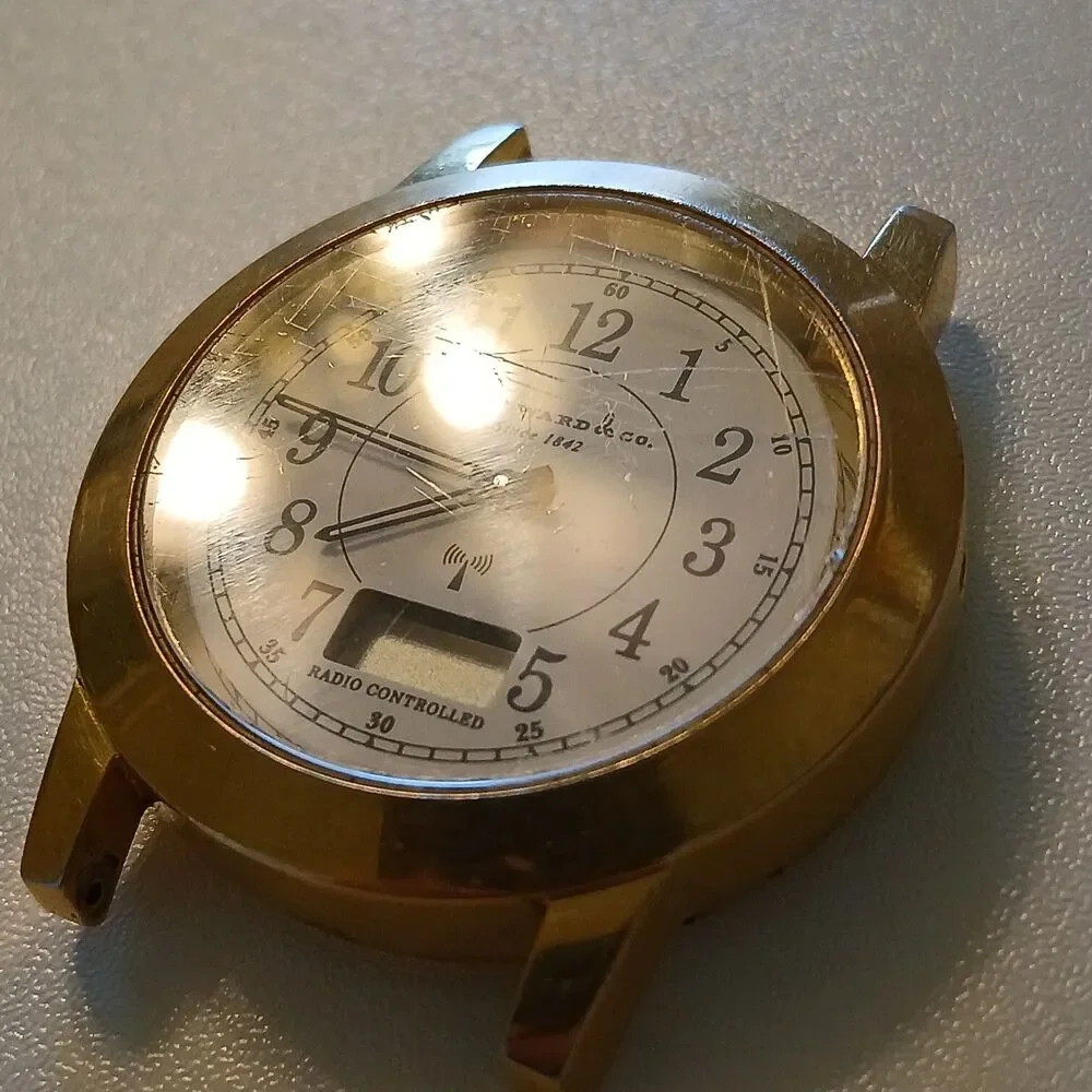 Parts Repair E. Howard & Co. Radio Controlled Watch 39mm German Movt Untested
